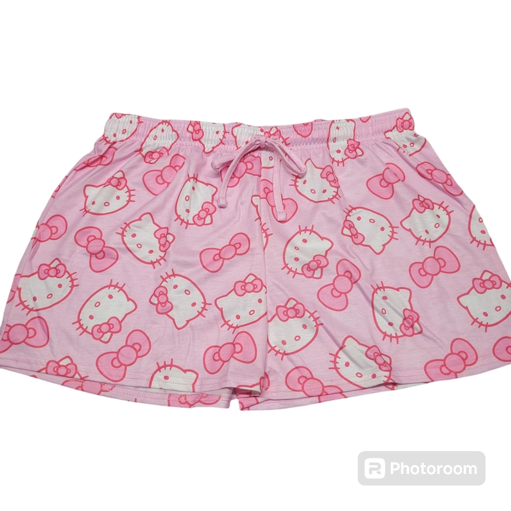 * Hello Kitty X-large Womens sleep shorts  pink drawstring waistline